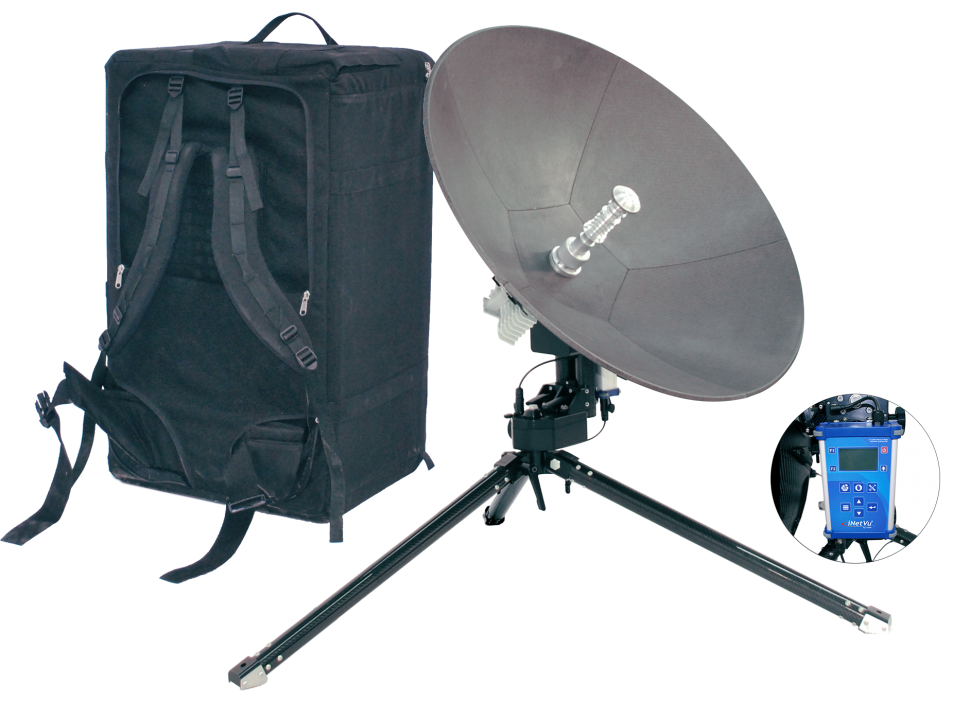 Flyaway Antenna MP80MOT (Motorized Ku/Ka/X Band ManPack)